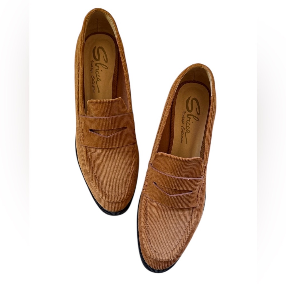 Sbicca Rustic Tan Corduroy Penny Loafers Flats